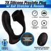 Silicone Prostate Plug with Ball Stretcher and Remote - Model 7X, Male Pleasure, Black - Adult Naughty Store