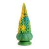 Introducing the Monstropus Tentacled Monster Silicone Dildo - The Ultimate Pleasure Experience for All Genders - Model T3-420 - Marbled Green, Yellow and Blue - Adult Naughty Store