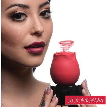 Bloomgasm Enchanted Rose 10x Clit Stimulator - Model R10 - Women's Suction Pleasure Toy - Red and Black