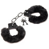 Introducing the Luxurious Black Faux Fur Furry Handcuffs by SensaPleasure - Model X123: Unleash Your Sensual Desires!