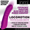 Introducing the Luxe Pleasure Locomotion Thrusting Silicone Vibrator - Model LT-11S: The Ultimate Pleasure Experience for Women in Pink - Adult Naughty Store