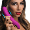 Introducing the Luxe Pleasure Locomotion Thrusting Silicone Vibrator - Model LT-11S: The Ultimate Pleasure Experience for Women in Pink - Adult Naughty Store