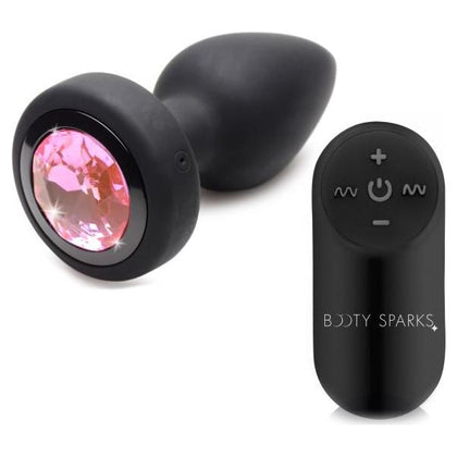 Introducing the LuxeSilk 28x Vibrating Silicone Pink Gem Anal Plug - Small: The Ultimate Pleasure for Him or Her! - Adult Naughty Store