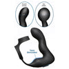 Introducing the SensaPro 10x Inflatable and Vibrating Prostate Plug with Cock and Ball Ring - Model SPX-1001 - Designed for Ultimate Pleasure and Satisfaction - Black - Adult Naughty Store