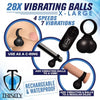 Luxe Pleasure Vibrating Balls X-Large - Model 28X - For Enhanced Couples' Play - Black - Adult Naughty Store