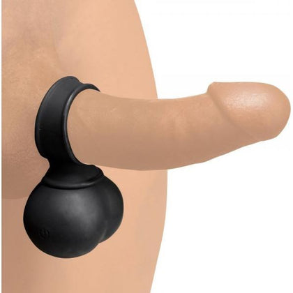 Luxe Pleasure Vibrating Balls X-Large - Model 28X - For Enhanced Couples' Play - Black