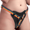 Introducing the Rainbow Strap On Harness with Silicone O-rings: The Ultimate Pegging Pleasure for All Genders! - Adult Naughty Store