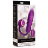 Introducing the Thrust Thumper Thrusting Silicone Vibrator With Remote - Model TTV-5000: The Ultimate Pleasure Experience for Women in Purple - Adult Naughty Store