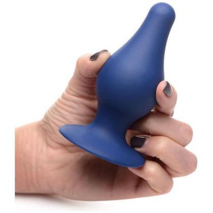 Introducing the LuxeFlex™ LF-200 Squeezable Tapered Large Anal Plug - Blue: Unleash Ultimate Backdoor Bliss