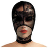 Elegant Seduction: Lace Bondage Hood - Model LS-1001 - Unisex - Oral Pleasure - Black