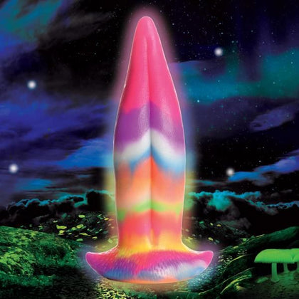 Unicorn Kiss Unicorn Tongue Glow-in-the-Dark Silicone Dildo - Model UT-7, Gender-Neutral Pleasure Toy for Sensational Delights - Rainbow - Adult Naughty Store