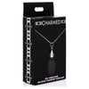 Introducing the SensaSilk™ 10x Vibrating Silicone Teardrop Necklace - Model VTN-10X, for Sensual Pleasure, in Black and Silver