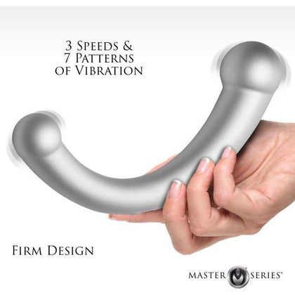 SensaToys Vibra-crescent Vibrating Silicone Dual-ended Dildo - Model X10 Silver: The Ultimate Pleasure Companion for All Genders - Adult Naughty Store