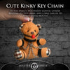 Bondage Bear Gagged Teddy Keychain - Kinky Pleasure Toy, Model BB-420, Unisex, Wrist, Ankle and Collar Restraints, Brown - Adult Naughty Store