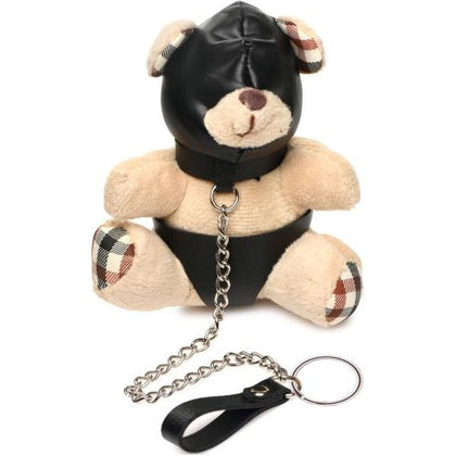 Introducing the KinkKraft Hooded Teddy Bear Keychain - The Ultimate BDSM Accessory for Alluring Pleasure Seekers! - Adult Naughty Store