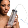 Introducing the IntiMate Enema Syringe with Tube - Model 550ml - Unisex Anal Cleansing System - Clear - Adult Naughty Store