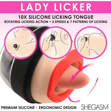 Introducing the SensaLick Lady Licker Clitoral Stimulator - Model SL-2000: The Ultimate Oral Pleasure Experience for Women in Red - Adult Naughty Store