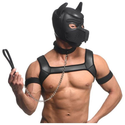 Master Pup Arsenal Set - Neoprene Puppy Gear Kit for Playful Canine Roleplay - Model MPAS-001 - Unisex - Full Body Pleasure - Black