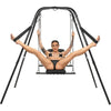 Throne Adjustable Sex Swing With Stand - The Ultimate Pleasure Throne for Unforgettable Experiences - Model X9000 - Unisex - Full Body Support - Black
