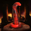 Introducing the Sensual Serpent: King Cobra Silicone Dildo - Model KC-3000 - Unisex Pleasure - Red/Black - Adult Naughty Store