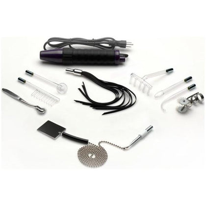 Introducing the Ultra Neo Violet Wand 10 Piece Set: The Ultimate Electrostimulation Experience for All Genders, Exploring Pleasure in Vibrant Purple