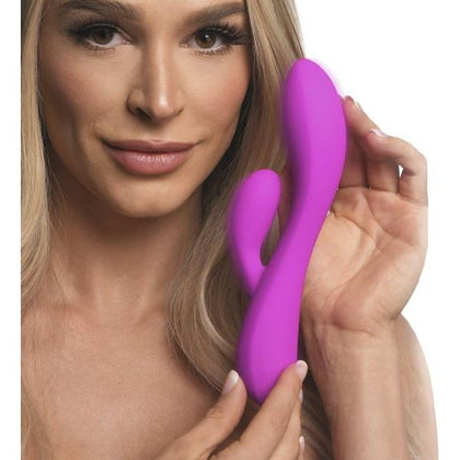 10x FlexiSilk Silicone Rabbit Vibrator - Model 10XR- Purple (For Women - Dual Stimulation - Clitoral and G-Spot Pleasure)