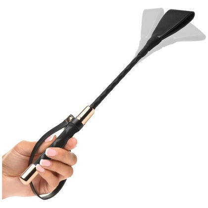 Introducing the Stallion Riding Crop - 12 Inch: A Versatile BDSM Essential for Exhilarating Pleasure and Intense Impact Play in Black
