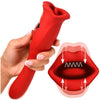 Introducing the Sensual Pleasures Kiss And Tell Pro Dual-ended Kissing Vibrator - Model KTV-2000R: A Revolutionary Red Delight for Ultimate Satisfaction - Adult Naughty Store