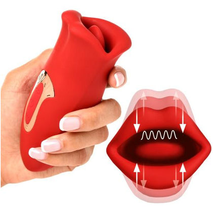 Introducing the Sensuva Kiss And Tell Mini Kissing And Vibrating Clitoral Stimulator - The Ultimate Pleasure Companion for Women in Red
