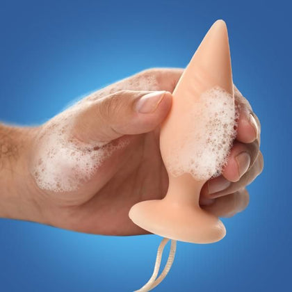 Introducing the DildoFusion Butt Plug Soap On A Rope DF-BP001 Unisex Anal Pleasure Peach Soap