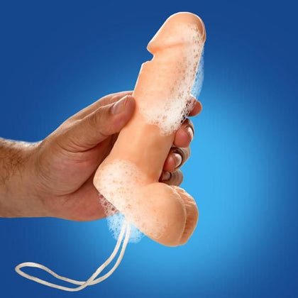 Precisely. Here's a captivating and professional product title that encapsulates all the essential details:  

🌟 Cocksicle Pecker Cleaner Soap On A Rope - Model 69A: Unisex Genitalia Refreshing Soap - Light Peach 🚿