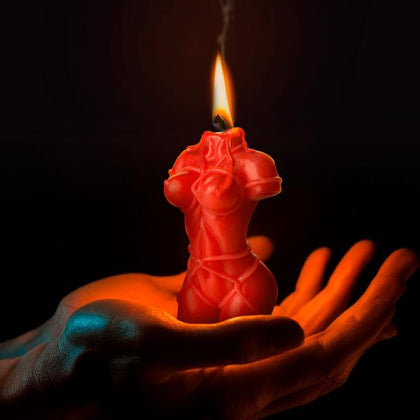 Bound Goddess Drip Candle by KinkPlay - Sensual Wax Play Erotic Toy - Model AGDC-01 - Unisex - Body Stimulator - Red