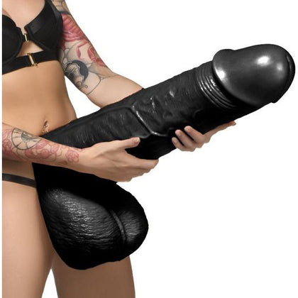 Introducing the Moby Huge 2 Foot Tall Black PVC Super Dildo Model MH-24X for Men's Extreme Pleasure 🖤