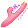 Introducing the Sensuelle Candy-Thrust Silicone Thrusting And Sucking Rabbit Vibrator - Model SV-2021: Ultimate Dual Stimulation Clit-Sucker for Women in Elegant Pink - Adult Naughty Store