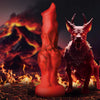 Fire Hound Silicone Dildo - Large: The Ultimate Inferno-Themed Phthalate-Free Silicone Toy for Deep Pleasure - Red 🌋 - Adult Naughty Store