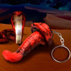 🌟Fangtastic Toys King Cobra Mini Dildo Key Chain - Model KC-001 - Unisex Fantasy Creature Keychain - Red and Black🔥 - Adult Naughty Store