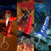 Fetish Fantasy Hell-Hound, Lord Kraken, & King Cobra Silicone Keychain Set - Model Number F123 - Unisex - Miniature Fantasy Dildos - Body-Safe Silicone - Red and Black, Blue and Gold - Adult Naughty Store