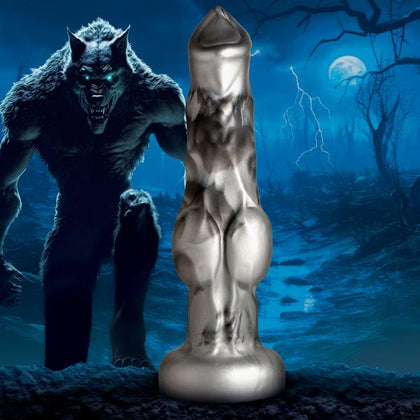Introducing the **Night Prowler Silicone Dildo - Medium** by Night Prowler: 
- Model Name and Number: Night Prowler Silicone Dildo
- Gender: Unisex
- Area of Pleasure: G-spot and anal
- Colour: Silver and Smoky Black