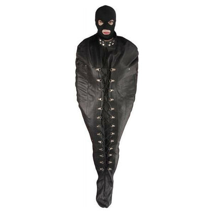 LeatherBound X-Large Black Premium Leather Sleep Sack for Submissive Immobility