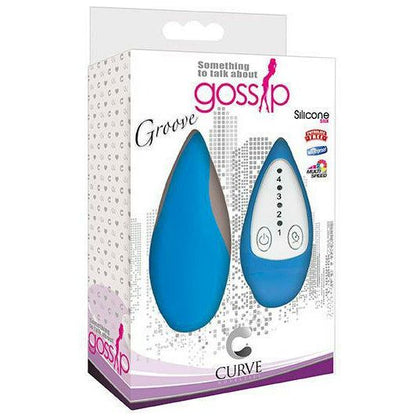 Curve Toys Groove Smooth Silicone Remote Vibe - Penguin Teaser, Model GS-23B, Unisex, Clitoral Stimulation, Blue