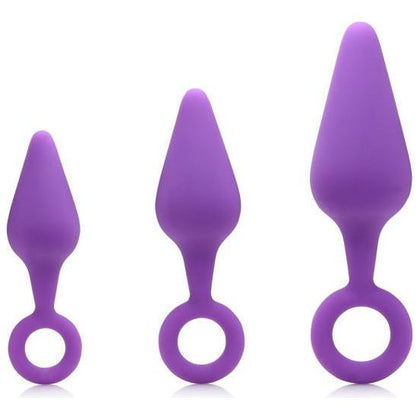 SensualSilk Rump Ringers 3 Piece Silicone Anal Plug Set - Model RS-3PAP-PU - Unisex - Anal Pleasure - Purple - Adult Naughty Store