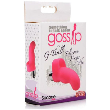 Introducing the G-thrill Silicone Finger Vibe - Magenta: A Luxurious Pleasure Companion for Intense Stimulation - Adult Naughty Store