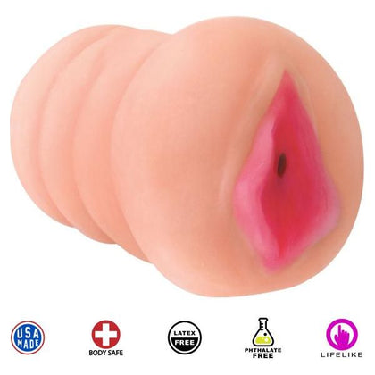 Introducing the Sensual Pleasures Mistress Dani Pussy Stroker Flesh - Model DS-001: A Luxurious Male Masturbation Toy for Unforgettable Pleasure in a Sensational Flesh Tone - Adult Naughty Store