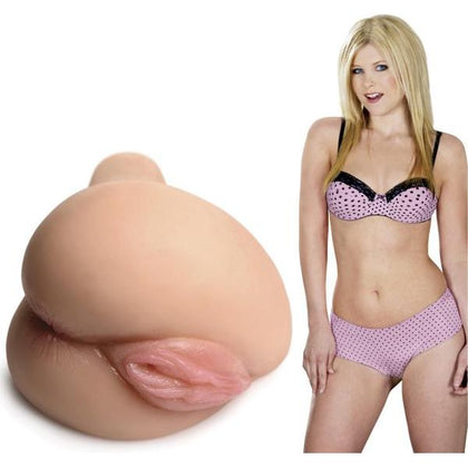 Curve Toys Juicy Wet Look Masturbator - Sidesaddle Taylor Model 2021 - Male - Anal and Vaginal Pleasure - Light