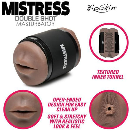 Mistress Mini Double Stroker - Dark: The Ultimate Pleasure for Both Ass and Mouth - Adult Naughty Store