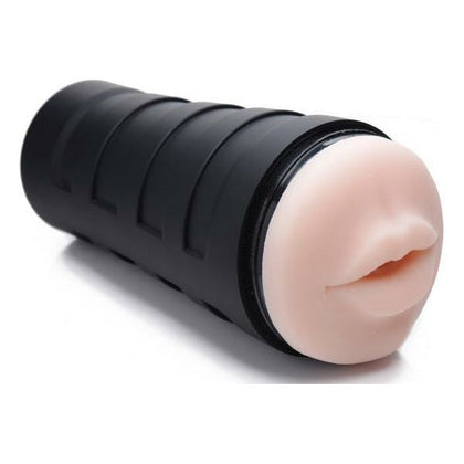 Introducing the Deluxe Britanny Mouth Stroker - Model X1: A Sensational Oral Experience for Men, Designed for Intense Pleasure in a Light Color - Adult Naughty Store