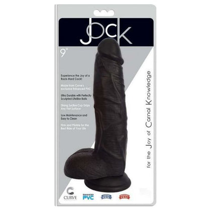 Curve Toys Jock 9 Inch Dong With Balls - Model X9B - Realistic Black Pleasure Toy for Men and Women - Ultimate Satisfaction Guaranteed