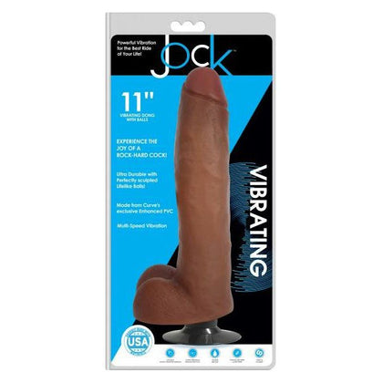 Curve Toys Jock Medium Vibrating Dildo With Balls - Model J11 - Unisex - Intense Pleasure - Medium - Adult Naughty Store