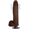 Curve Toys Jock Dark Vibrating Dildo With Balls - Model JD11 - For All Genders - Ultimate Pleasure - Medium - Adult Naughty Store