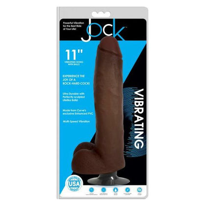 Curve Toys Jock Dark Vibrating Dildo With Balls - Model JD11 - For All Genders - Ultimate Pleasure - Medium - Adult Naughty Store